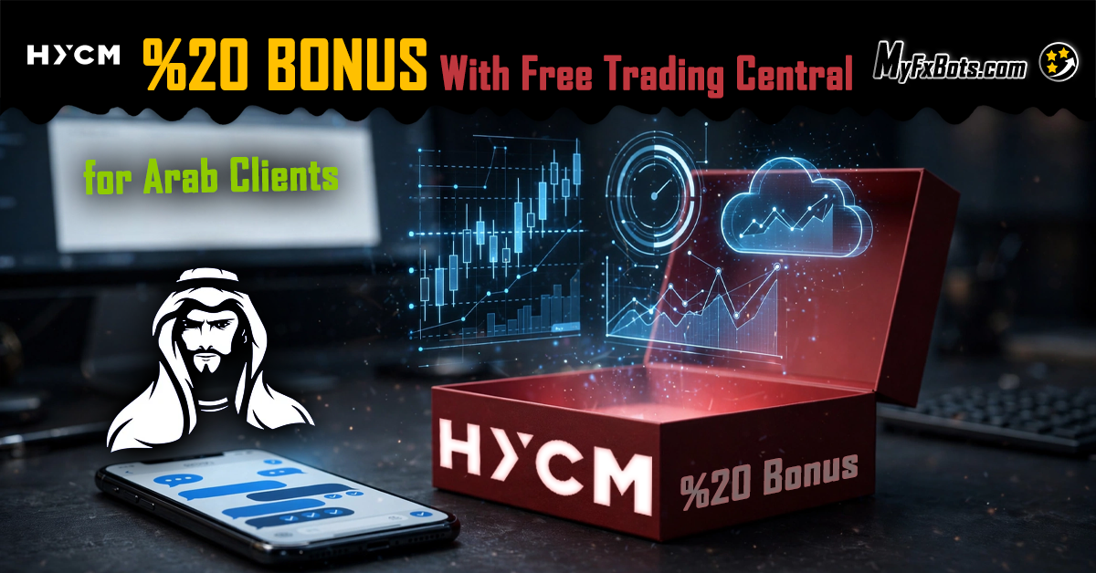 HYCM: مكافأة إيداع 20% وTrading Central مجانًا للعرب