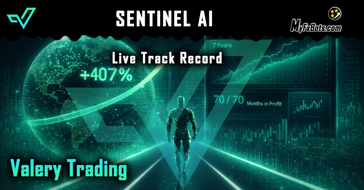 مراجعة أداء Sentinel AI الحي: 7 سنوات، نمو +407%، لا أشهر خاسرة